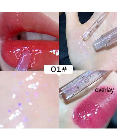 Shimmery Lip Gloss Set - Long-Lasting Moisturizing Lip Care with Diamond Shimmer - 4PCS - Buy Online on GoSupps.com