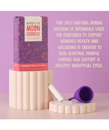 Nipper & Co Moon Goddess Herbal Tea (14 Reusable Bags 42 Cups) Ladies Mantle Yarrow Root Raspberry Leaf Tea Gift For Women - Buy Online on GoSupps.com
