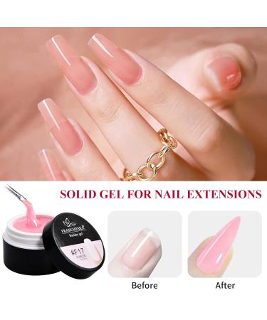 Builder Gel UV for Fiberglass Nail Extensions - Light Pink 15ml | Perfect Gel Nail Modeling - Buy Online on GoSupps.com