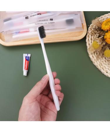 30 Disposable Toothbrushes with Toothpaste - Individually Packed for Hotels Charities Nursing Homes & Homeless Care - Buy Online on GoSupps.com