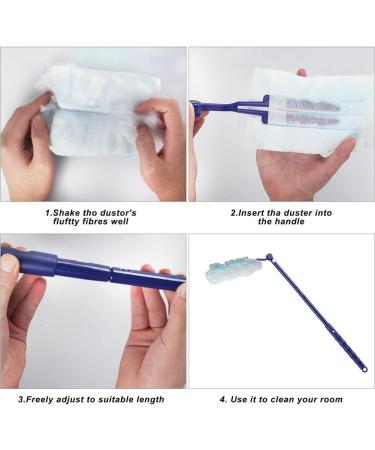 kzxbty 30 Dust Cloth with 1 Handle Microfibre Dust Cloth Duster Fit for Cleaning Dust Dirt Cleaning Dust 1Set - Buy Online on GoSupps.com