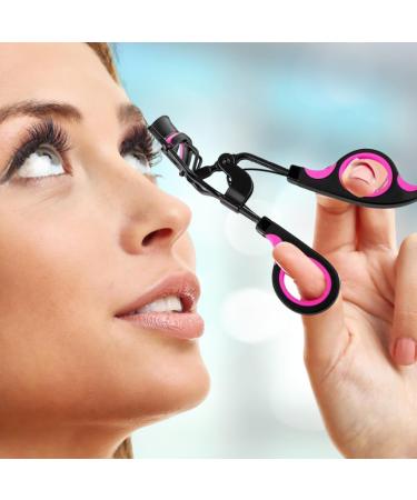 Eyelash Curlers with Comb Stainless Steel Lash Curler Quick Eye Makeup Accessory with 5 Replacement Refills for Women Girl - Buy Online on GoSupps.com