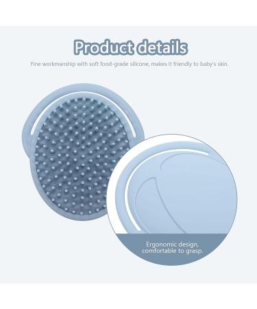 Portable Silicone Scalp Massager - Blue | SECFOU Dispenser for Shower, Bath, Hair, Body | Handheld Massaging Brush for Home Use - Buy Online on GoSupps.com