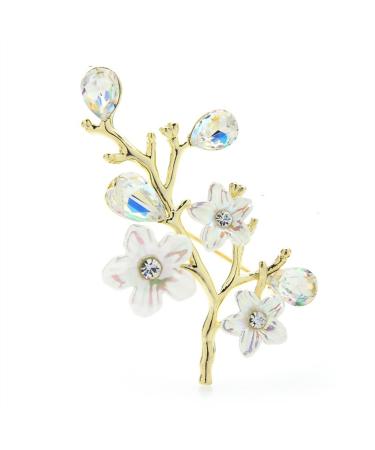 Pin Jewelry Gifts for Women Ladies Fashion Accessories Rhinestone Plum Blossom Brooch Simple Luxury Ladies Brooch Banquet Brooch Brooches & Pins