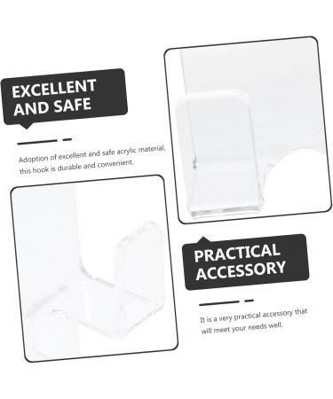 Generic 8pcs Bathroom Hook Towel Hooks Organizer Hangers for Kitchen Acrylic Door Shower Wall-Mounted Towel Hanger 6X4.5X2.8CM Transparent - Buy Online on GoSupps.com