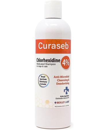 Curaseb Chlorhexidine 4% Shampoo for Dogs & Cats - 12 Oz | Maximum Veterinary Strength Formula - Buy Online on GoSupps.com