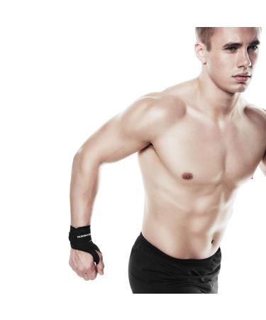 Rehband Wrist Thumb Support - Neoprene Wrap for Sports & Work | Universal Size Black | Stabilization for Powerlifting Men & Women - Buy Online on GoSupps.com
