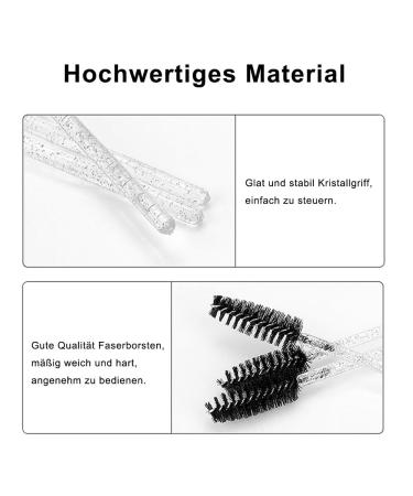 200 Eyelash Brushes Set | Eyelash Extension & Brow Brush Kit | Black Mascara Applicators for Beauty Salon & Home Use - Buy Online on GoSupps.com