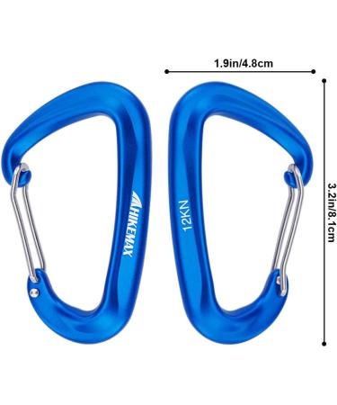 Hikemax 7075 Aluminum Carabiners - Heavy Duty Clips for Hammocks, Camping Accessories & Keychains | 12 KN Strength - Buy Online on GoSupps.com