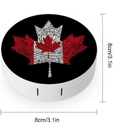 Canada Flag Contact Lens Case with Mirror | Cute & Portable Eye Travel Kit - Buy Online on GoSupps.com