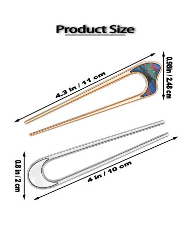 4 Pcs Vintage U-Shaped Hair Pins Set for Women - Gold & Silver Metal Hair Sticks for Chignon Hairstyles - Buy Online on GoSupps.com