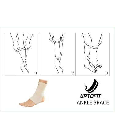 Buy Copper Ankle Compression Sleeve for Women - Lightweight Breathable Support for Plantar Fasciitis Achilles Tendon & Tendonitis | Skin/White - Large - Buy Online on GoSupps.com