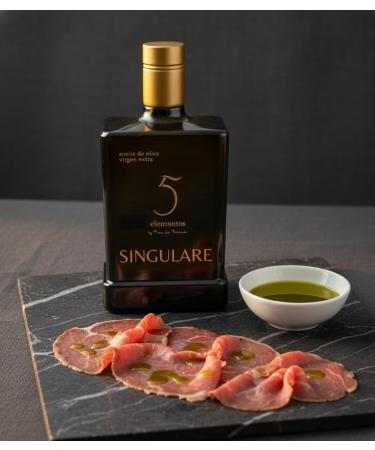 Finca La Pontezuela Some 5 elements virgin olive oil extra premium 500 ml pique oil new campaign 2425 green color and intense taste - Buy Online on GoSupps.com