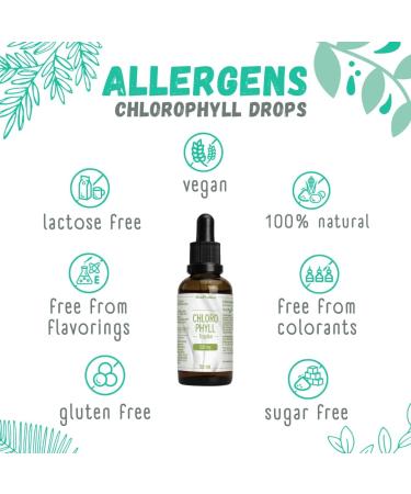 Premium Chlorophyll Drops 50ml - 200mg Alfalfa Extract | Vegan GMO-Free Laboratory Tested | High Dosage for Optimal Health - Buy Online on GoSupps.com