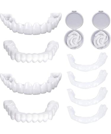 Buy 2 Pairs of Cosmetic Veneers Teeth - Top & Bottom Whitening Dentures with Box & Pincers for Bad Teeth - International Shipping Available - Buy Online on GoSupps.com