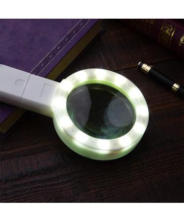 Magnifying Glass 30 Times Magnifying Glass 12 LED Lights Optical Glass for The Elderly Good Times - Buy Online on GoSupps.com