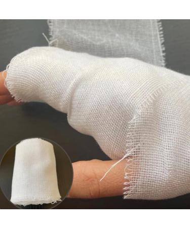 Halloween Show Gauze Roll 2-Pack White Gauze Wrap for Cosplay Injury Props & Acting | Stiff Elastic Bandage 5m - Buy Online on GoSupps.com