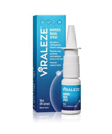 VIRALEZE Barrier Nasal Spray (10ml) Contains Astodrimer Sodium to Physically Trap and Block Cold and Respiratory Viruses