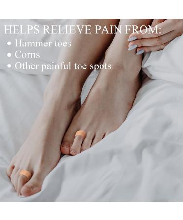 Hammerhead Toe Pad - 12 Pairs Gel Toe Spacers for Foot Pain Relief and Walking Stability (Peachpuff/White) - Buy Online on GoSupps.com