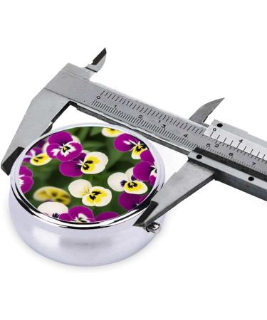 Buy Pansys Printed Mini Round Pill Box - 3 Compartment Travel Organizer for Home & Office - Portable & Stylish Pill Case - Buy Online on GoSupps.com