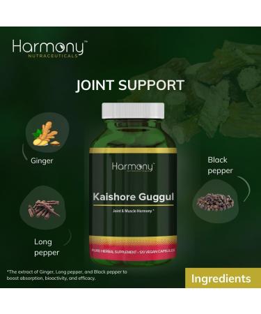 Kaishore Guggul Harmony Nutraceuticals Traditional Ayurveda 120 Vegetarian Capsules - Buy Online on GoSupps.com