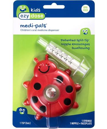 Ezy Dose Kids Baby Oral Syringe & Dispenser | Ladybug Red | 5 mL/1 TSP | Medi-Pals Liquid Medicine - Buy Online on GoSupps.com