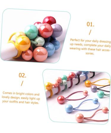 FRCOLOR 35 Pairs Headband Color Hair Tie Hair Ties Ponytail Holders Scrunchies for Girls Hair Band Girls Hair Rope Hair Knockers for Girls Pom Pom Elasticity Hairball Acrylic Toddler - Buy Online on GoSupps.com