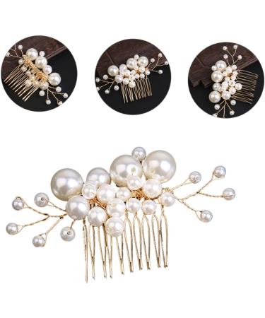 FOMIYES Pearl Comb Pearl Hair Clips Bride Hair Comb Bridal Headpieces for Wedding Hair Bling Wedding Hair Jewelry Pearls Headpiece Bridal Hair Gold Tiara Accessories Miss The Flowers Alloy - Buy Online on GoSupps.com