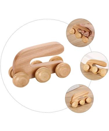 4-Piece Healeved Roller Massage Device - Anti-Rolling Acupressure & Muscle Relief - Wood Leg Massage Balls - Buy Online on GoSupps.com