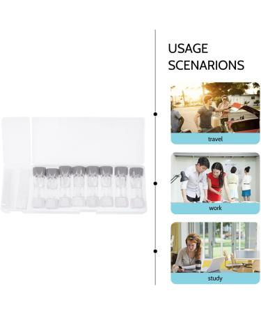 Heallily 8-Piece Compact Contact Lens Case Kit - Travel Eye Lens Container & Cosmetic Storage - Gray - Buy Online on GoSupps.com