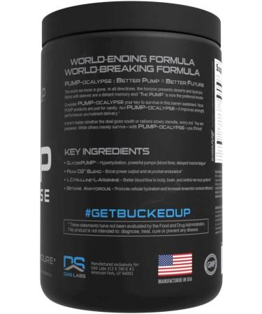Pump-ocalypse Nitric Oxide Supplement with L-Arginine, Citrulline Malate & GlycerPump - Ultimate N.O. Booster for Blood Flow, Vascularity and Endurance - Blue Raz - Buy Online on GoSupps.com