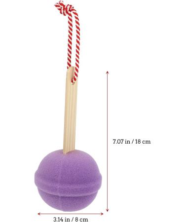 Beaupretty 2pcs Lollipop Shower Sponge - Purple Exfoliating Bath Sponges with Handle for Deep Cleaning & Scrubbing - Buy Online on GoSupps.com