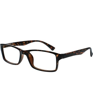 Brown Tortoiseshell Designer Style Reading Glasses +1.00 Magnification | Unisex UVR092BR - Buy Online on GoSupps.com