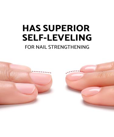 AIMEILI 5-In-1 Sheer Color Rubber Base Gel Nail Polish - (430) 10ml | UV/LED Soak Off Elastic Strengthener & Rhinestone Glue Gel - Buy Online on GoSupps.com