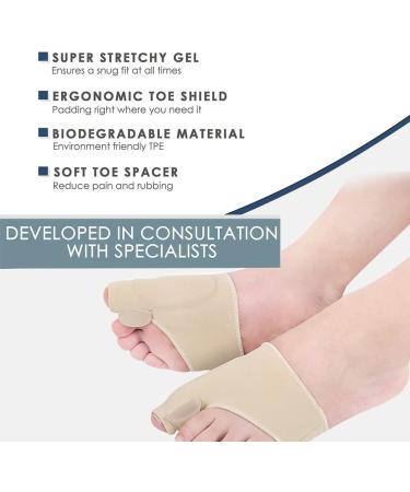 Bunion Corrector & Toe Separator Set for Foot Pain Relief - 2 Pairs - Buy Online on GoSupps.com