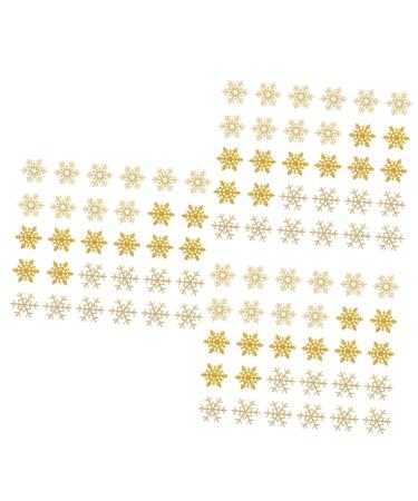 COHEALI 90 Pcs Snowflake Stickers Mini Iron Decal Badge Diy Sewing Patch Clothes Patches Dress Bride Fabric