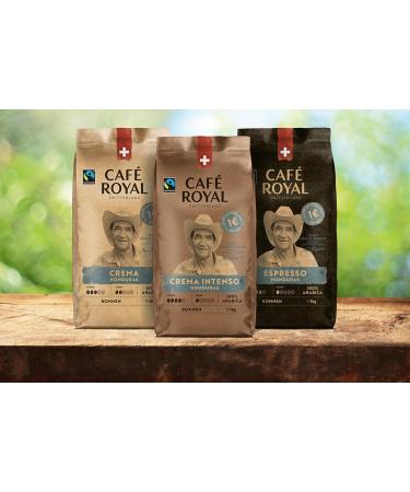 Caf Royal Honduras Crema Intenso Coffee Beans 1kg - 100% Arabica Fairtrade Intensity 4/5 - Buy Online Now - Buy Online on GoSupps.com