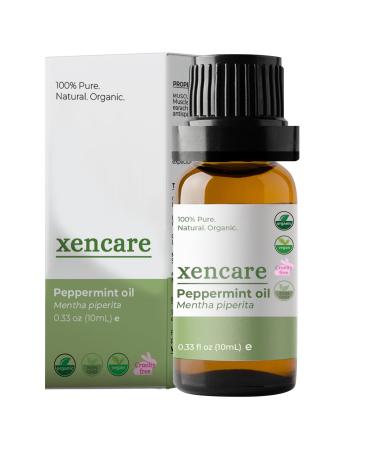 Peppermint USDA Organic Food Grade Essential Oil | 100% Pure Natural Undiluted | Edible & Safe to Ingest & for Skin | Premium Aromatherapy for Diffusers Baths & Topical Use (0.33 fl oz 10ml) Peppermint 0.33 Fl Oz (Pack of 1)