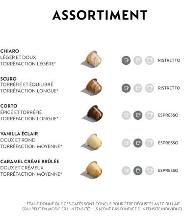  Nespresso Nespresso Original Barista Creations Bundle 50 Capsules - 10 x Light 10 x Dark 10 x Short 10 x Vanilla 10 x Caramel - Buy Online on GoSupps.com