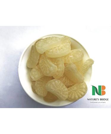 Nature's Bridge Litchi Candy | Litchi Flavour Candy Jar Pack | Sweet Hard Candy | Litchi Goli - 200 Gm Jar_Packing May Vary - Buy Online on GoSupps.com