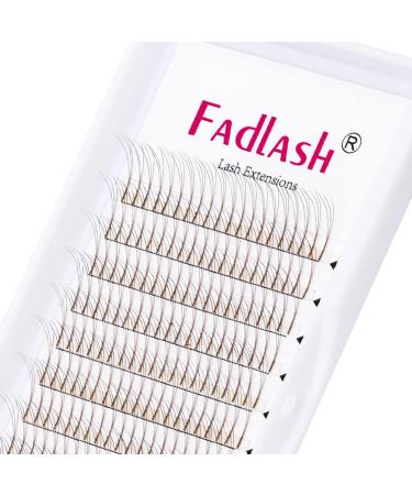 Volume Lash Extensions 0.07 Colored Lash Extensions 3D Premade Volume Fans Eyelash Extensions Brown Long Stem C Curl Premade Lash Fans (Brown-0.07C  11mm) Brown-3D-0.07-C11