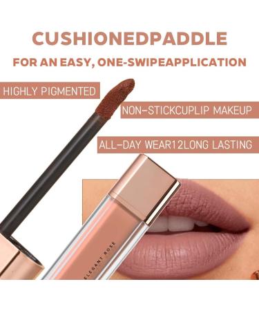 Teegxddy 1 piece matte velvet lip gloss velvety lipstick long lasting without smudging moisturizing nude shades suitable for different occasions - Buy Online on GoSupps.com