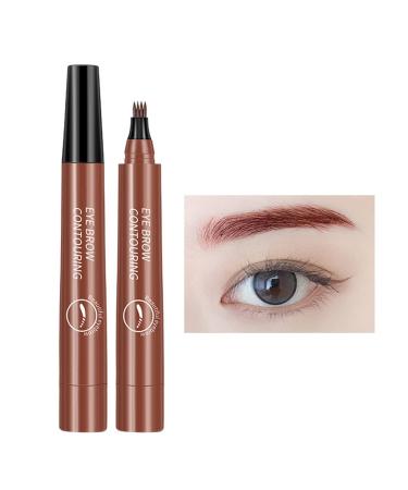 Four Claw Eyebrow Pencil | Waterproof 4 Fork Tip for Eyebrow Liquid Brow Long-Lasting Brow Microblading Pencil Eyebrow Makeup Pochy Red-brown