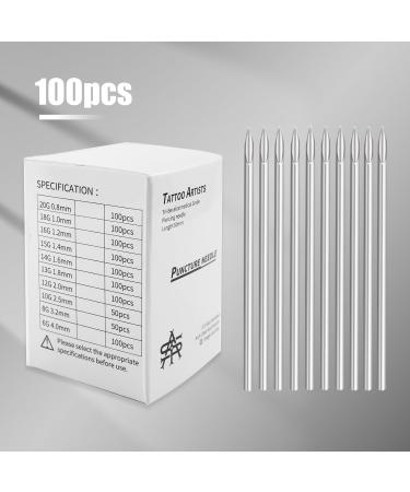 YILONG 14G Body Piercing Needles - 100 Pcs for Nose Ear Belly Button Nipple Tongue Lip & Eyebrow Piercing - International Shipping Available - Buy Online on GoSupps.com