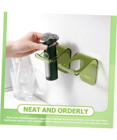 Minkissy 2-Piece Wall-Mounted Electric Shaver Holder Self-Adhesive Razor Organizer for Shower & Bathroom - Buy Online on GoSupps.com