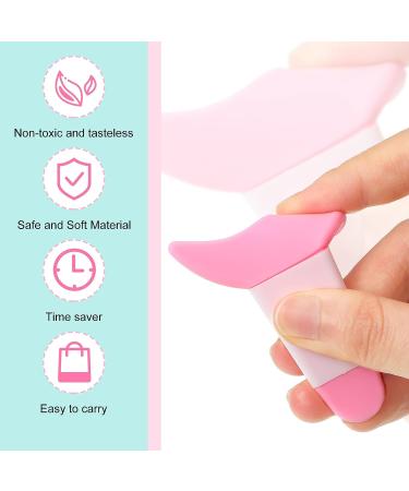 4 Pcs Double Head Mascara Eyelash Applicator & Eyeshadow Guard Tool Set - Reusable Silicone Guide for Precise Application (Cute Color) - Buy Online on GoSupps.com