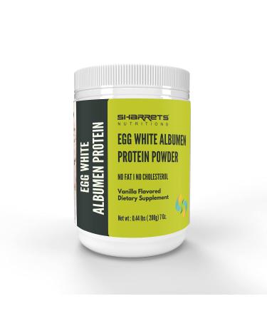 SHARRETS Egg White (Albumen) Muscle Protein Powder - Vanilla Flavor - 7 Oz Dietary Food Supplement Non-Gmo & Gluten-Free