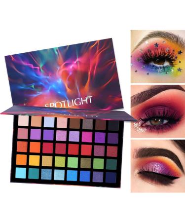 Professional 40-Color Eyeshadow Palette | Matte & Glitter Waterproof Makeup - Highly Pigmented - Buy Online on GoSupps.com