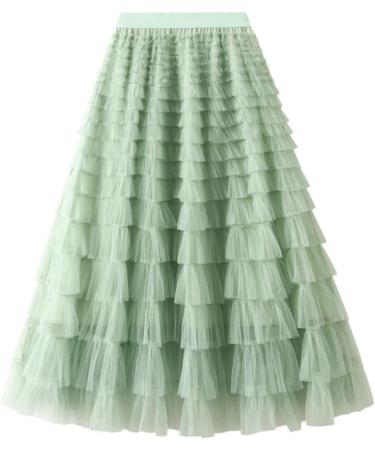 Shop Womens Tulle Rock - 50s Rockabilly Petticoat Tutu Skirt for Halloween Cosplay & Festivals - Blue Grand Tulle Rock - Buy Online on GoSupps.com