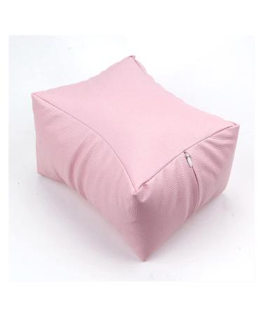 djkyu 1pc Nail Art Hand Rest Cushion Pillow Soft PU Leather Foot Armrest Holder Dual Use Salon Manicure Nail Tool (Color : Pink)